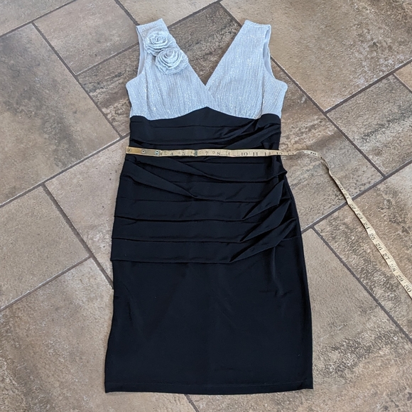 Black and Silver Sparkle Sleeveless Party Dress size S. - Picture 4 of 9